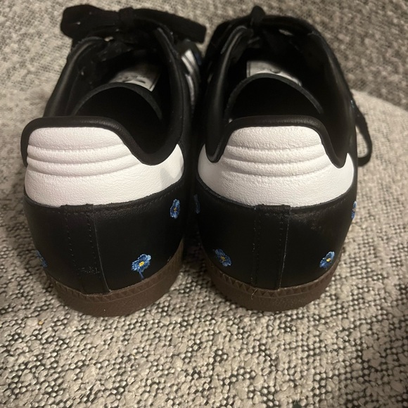 Adidas Samba OG Black with Blue Floral Sneakers - Picture 5 of 7